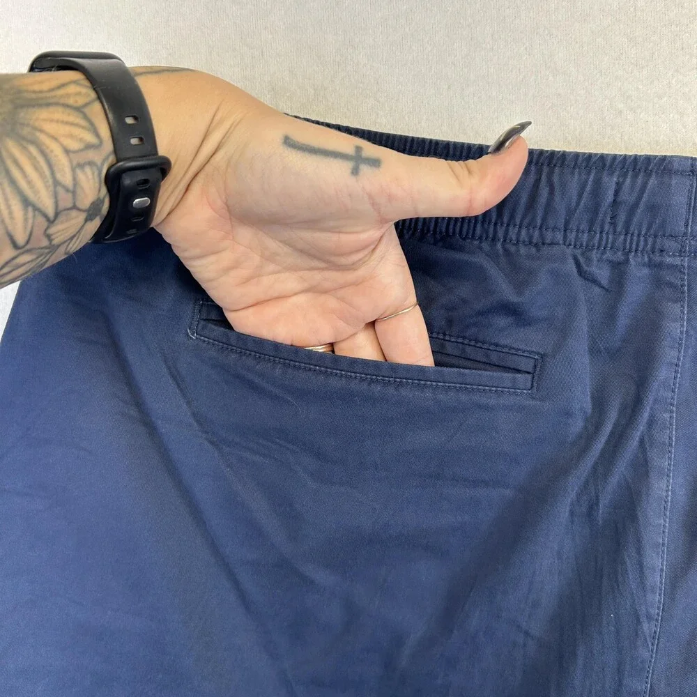 Banana Republic Chino Shorts Mens XL Blue Stretch Drawstring 7